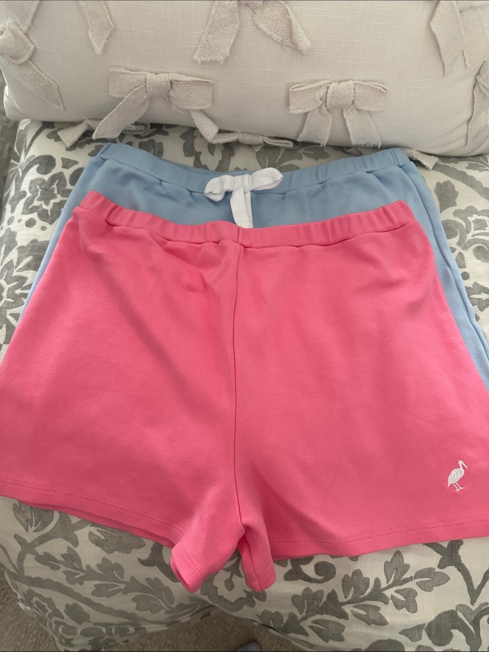 The Beaufort Bonnet Company Pink and Light Blue Cotton Shorts Set LOT OF 2